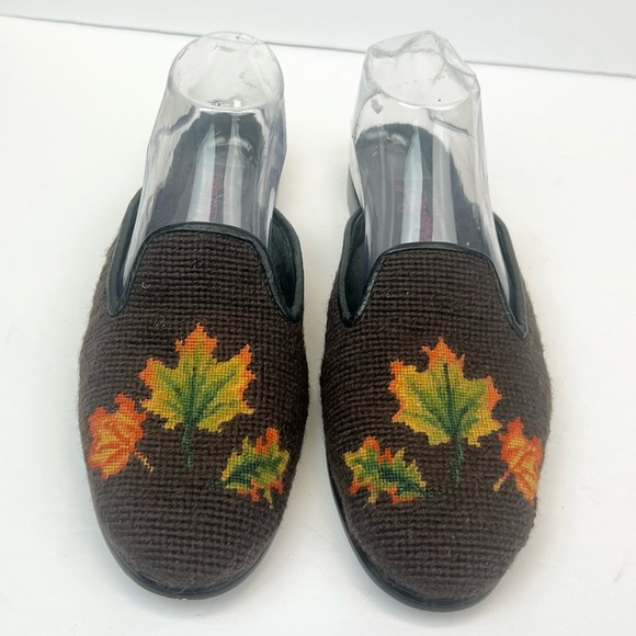 PAIGE Black / Brown Slippers with Pink Logo Size M - Picture 12 of 13